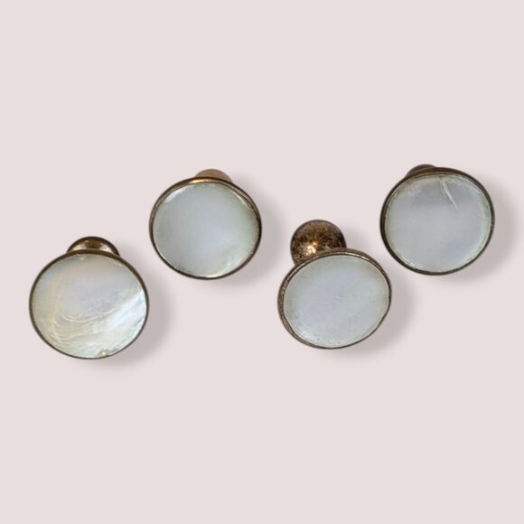 Set of 4 Antique MOP Cufflinks (Mismatch) - Picture 2 of 6